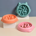Slow feeder bowl for cats and dogs with maze design