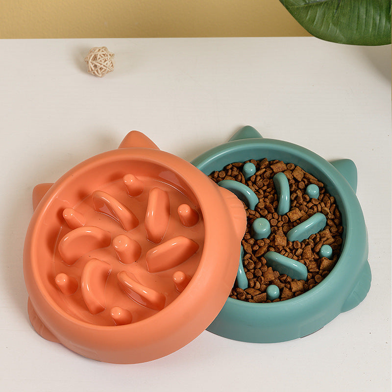Slow feeder bowl for cats and dogs with maze design